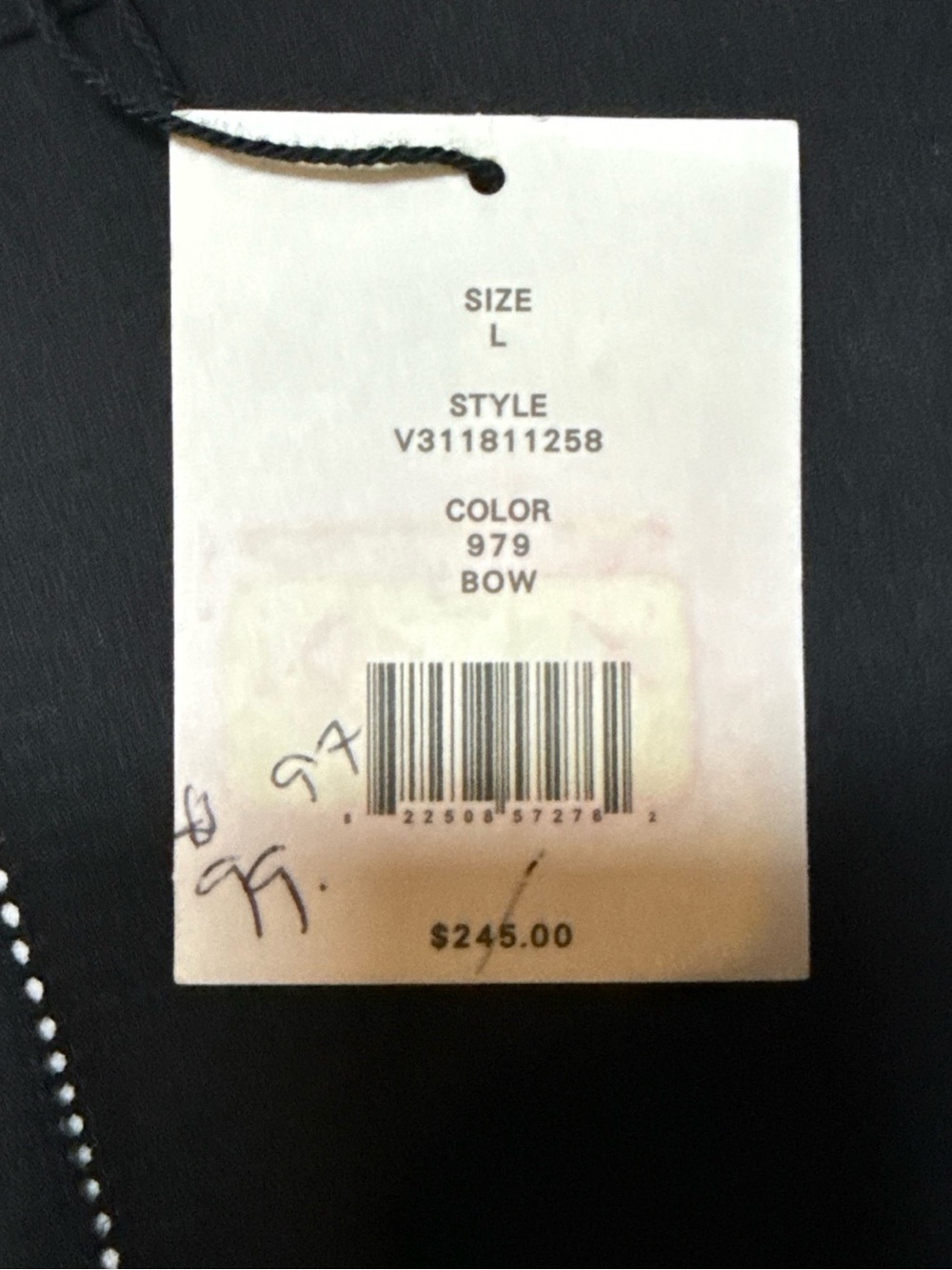 Vince Silk Tank Sheer Longline Double Layering Tunic Black White Women Sz L NWT - Picture 5 of 10